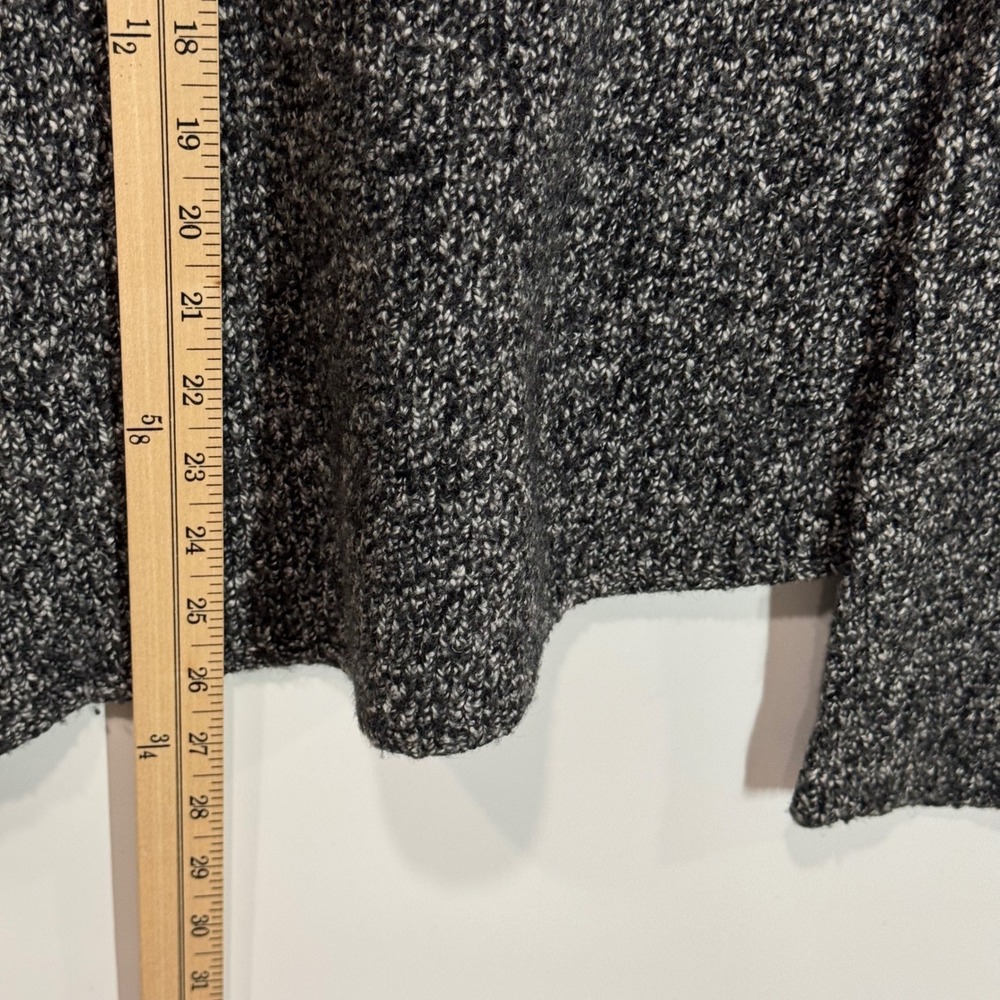 Pure Jill Sweater Womens XS Black Marled Asymmetrical Hem Wool Blend Pullover - Picture 6 of 10